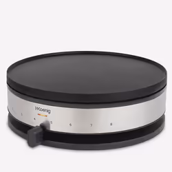 H.Koenig KREP56 appareil à crêpes 1500 W Noir, Acier inoxydable