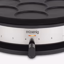 H.Koenig KREP56 appareil à crêpes 1500 W Noir, Acier inoxydable