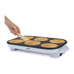 La crepiere HKoeNIG - GOO60 est idéale pour préparer de délicieuses crepes ou pancakes. Avec un diametre de 11,5 cm, elle per ...