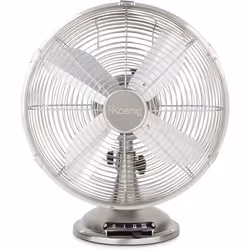 Ventilateur de table - H.Koenig - JOE48 - Silencieux - Design métal - 3 vitesses