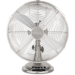 Ventilateur de table - H.Koenig - JOE48 - Silencieux - Design métal - 3 vitesses