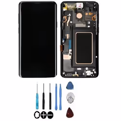 Original Ecran LCD & Vitre tactile Noir Assemblés Sur Châssis Pour Samsung Galaxy S9+ G965F