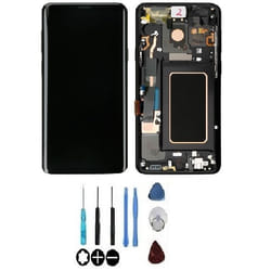 Original Ecran LCD & Vitre tactile Noir Assemblés Sur Châssis Pour Samsung Galaxy S9+ G965F