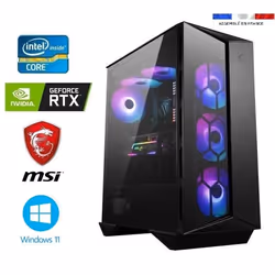 PC Gamer I7-14700KF - RTX 4070 12GO SUPER MSI GAMING - 32GO RAM - SSD 1To + HDD 4To - WIFI - MSI MPG Gungnir 110R - Windows 1 ...