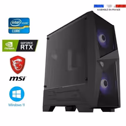 PC Gamer intel I7-12700F - RTX 4060Ti 8GO MSI VENTUS 2X - 32GO RAM - SSD 500GO + HDD 2000GO - WIFI - MSI MAG Forge 100M - Win ...
