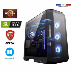 PC Gamer MSI Ryzen 7 5700X - RTX 5070 12Go MSI Ventus 2X - 32Go Ram - SSD 1To + HDD 2To - M100R PZ - Windows 11