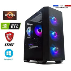 PC Gamer MSI Ryzen 7 5700X - RTX 5060Ti 8Go Ventus 2X - 32Go Ram - SSD 1To + HDD 2To - Windows 11