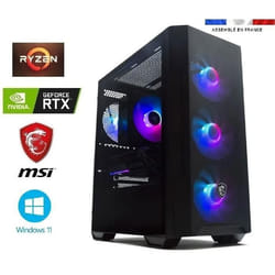 PC Gamer MSI Ryzen 7 5700X - RTX 5060Ti 16Go Ventus 2X - 32Go Ram - SSD 1To + HDD 2To - Windows 11