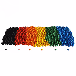 SODERTEX L324000, Bois, Noir, Bleu, Vert, Orange, Rouge, Jaune, Perle ronde, 1000 pièce(s)