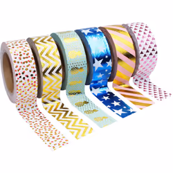 SODERTEX L920000, Couleurs assorties, Multicolore, Papier, Gloss, 10 m, 15 mm, 6 pièce(s)