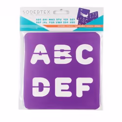 SODERTEX L730007 papeterie Violet Plastique Pochoir lettres/nombres