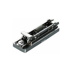 Salice - Embase longitudinale à clips à visser - Décor : Titanium - Epaisseur : 3 mm - Matériau : Acier