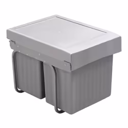 Poubelle à extraction frontale avec coulisses sortie totale. Solution idéale pour le tri sélectif dans les espaces réduits. 2 ...
