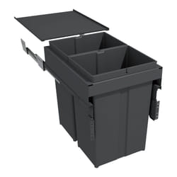 Gollinucci - Poubelle coulissante suspendue 58l 2 seaux - Amortisseur : Avec - Contenance : 58 l - Décor : Anthracite - Hauteur : 485 mm - Largeur :