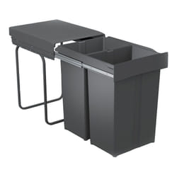 Gollinucci - Poubelle coulissante 58l 2 seaux - Amortisseur : Sans - Contenance : 58 l - Décor : Anthracite - Hauteur : 500 mm - Largeur : 343 mm