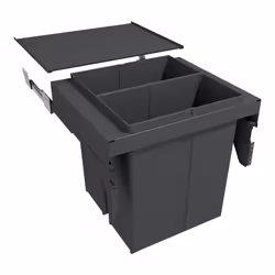 Collecteur grande capacité avec seaux suspendus, côtés en métal et coulisses incluses. Adaptable sur caisson épaisseur 16 mm ...