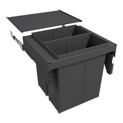 Gollinucci - Poubelle coulissante suspendue 80l 2 seaux - Amortisseur : Avec - Contenance : 80 l - Décor : Anthracite - Hauteur : 529 mm - Largeur :