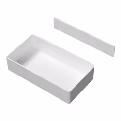 Boite de rangement avec support pour fixation sur porte intérieure de meuble. 2 possibilités de montage, soit par vis (fourni ...
