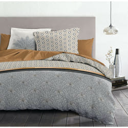 Les Tendances - Parure de couette 3 pieces coton 57 fils jaune 220 x 240 cm - louxor