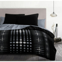 Les Tendances - Parure de couette microfibre gris 240 x 260 cm - steevy