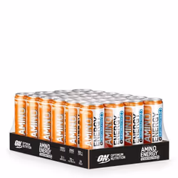 Optimum Nutrition - Boissons énergisantes - Amino Energy + Electrolytes RTD - Orange Pack de 24