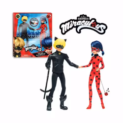 Bandai Pack De 2 Poupées 26 Cm Miraculous, Mâle et femelle (kit), 4 an(s), Garçon/Fille, 260 mm, Multicolore