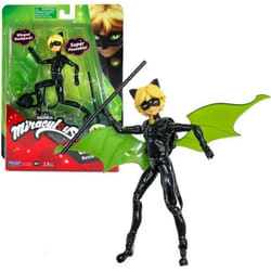 BANDAI Miraculous Ladybug - Mini-poupee 12 cm : Chat Noir et son equipement
