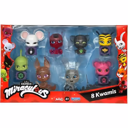 Bandai - Miraculous - Pack de 8 kwamis – Collection de Mini-figurines - P50532