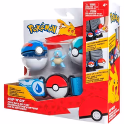 Ceinture - BANDAI - Pokémon Clip ‘N’ Go - 1 ceinture 2 Poké Balls et 1 figurine Carapuce 5 cm