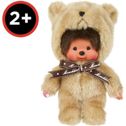 Peluche Monchhichi - Bandai - Nounours 20cm - Peluche singe iconique des années 80 - 2 ans et +