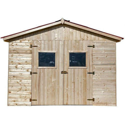 Habrita - Abri de jardin en Epicéa 16mm surface utile 7,62m2 sans plancher Foresta