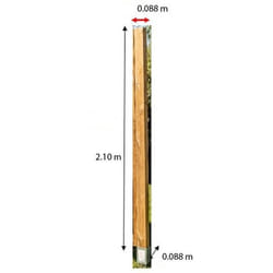 HABRITA Poteau pour kit brise vue - En bois massif - 210 m