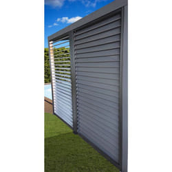 Habrita - Ventelles aluminium mobiles Foresta per bi V30 pour côté 3m gris pour pergola bioclimatique per 3630 bi et per 2430 bi
