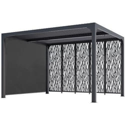 HABRITA - Pergola bioclimatique ALUMINIUM avec panneaux moucharabieh - Surface de protection : 1080 m²