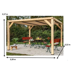 Auvent VENETO - HABRITA - 339m x 312m - bois lamellé collé