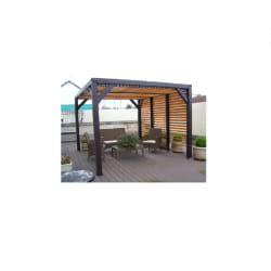 Habrita Auvent bois Veneto 10m²