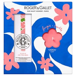 Roger & Gallet Fleur de Figuier Coffret Eau Parfumée Bienfaisante 100 ml + Bougie Parfumée 85 g Offerte