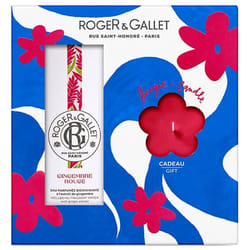 Roger & Gallet Coffret Eau Parfumée Bienfaisante Gingembre Rouge 100 ml et sa Bougie Parfumée