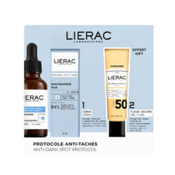 LIERAC Soin Visage - Protocole Coffret Sérum Anti-Taches Niacinamide Pur 30ml + Fluide Solaire SPF50+ 25ml Offert