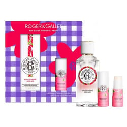 Roger & Gallet Gingembre Rouge Coffret Eau Parfumée Bienfaisante 100 ml + Parfum Solide Rose Bienfaisant 5 g Offert