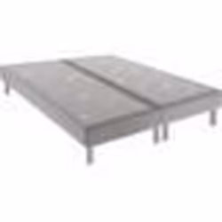 Sommier - DUNLOPILLO - Somnilat - A lattes - 2 x 90 x 200 cm - Gris perle