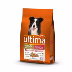 Croquettes pour chien senior - Ultima - 2kg x 2 - Anti-vieillissement cellulaire - Équilibré - Moyen