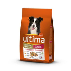Croquettes pour chien senior - Ultima - 2kg x 2 - Anti-vieillissement cellulaire - Équilibré - Moyen