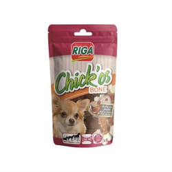 Friandise pour Chien - RIGA - ChickOs Bone 80G - Lot de 3 - Pour Chiens Adultes - Conservation Fraîche