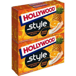 HOLLYWOOD - Style Cocktail De Fruits Tablettes Sans Sucres 92G - Lot De 4