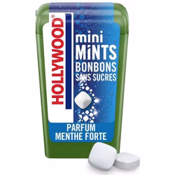 HOLLYWOOD - Mini Mints Bonbon Sans Sucre Menthe Forte 12.5G - Lot De 4