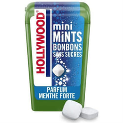 HOLLYWOOD - Mini Mints Bonbon Sans Sucre Menthe Forte 12.5G - Lot De 4