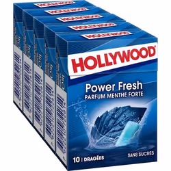 HOLLYWOOD - Menthe Forte Sans Sucre 70G - Lot De 4