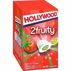 HOLLYWOOD - Max Fraise Citron Vert Dragées Sans Sucres 66G - Lot De 3
