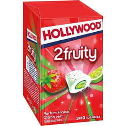 HOLLYWOOD - Max Fraise Citron Vert Dragées Sans Sucres 66G - Lot De 3